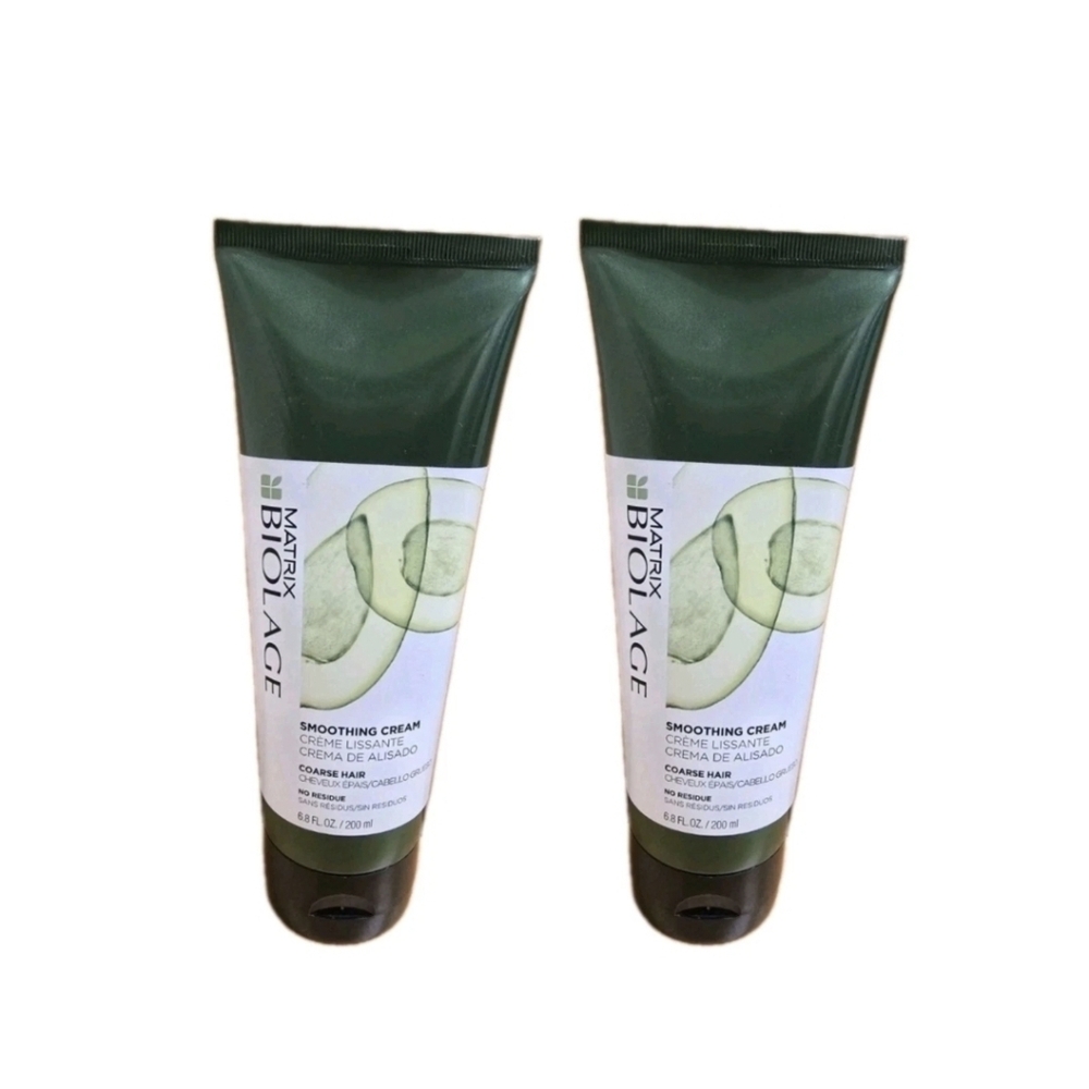2 x Matrix Biolage Smoothing Cream Coarse Hair Treatment 6.8 fl oz